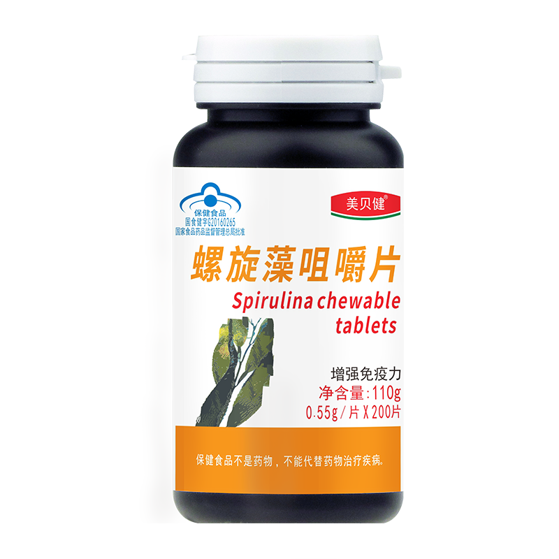 美贝健螺旋藻咀嚼片